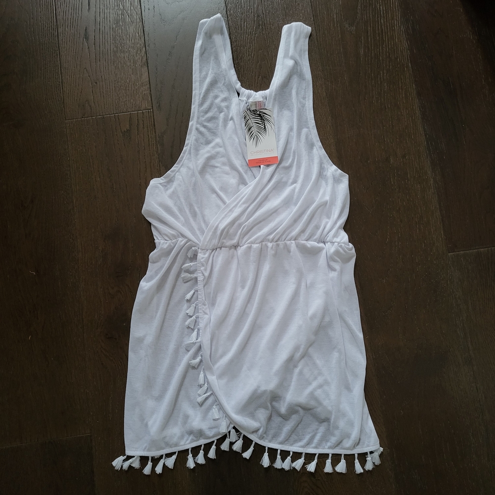 Swim Cover-Up Top With Tassels Size XL * New With Tags*